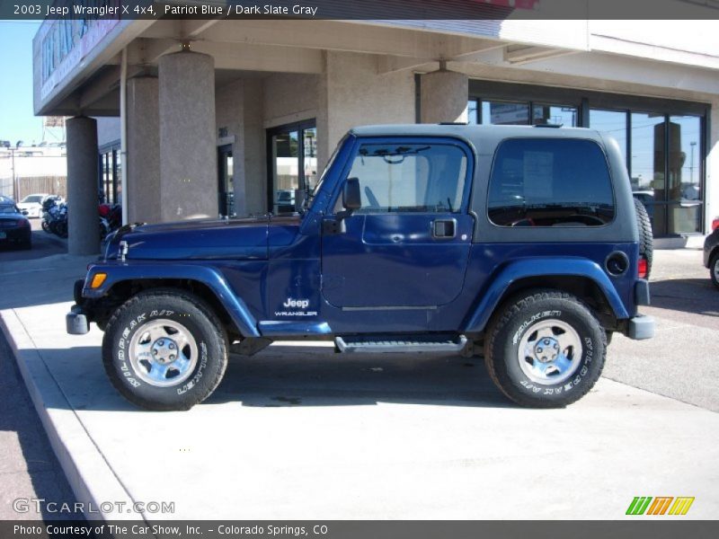 Patriot Blue / Dark Slate Gray 2003 Jeep Wrangler X 4x4