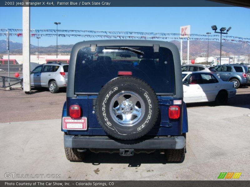 Patriot Blue / Dark Slate Gray 2003 Jeep Wrangler X 4x4