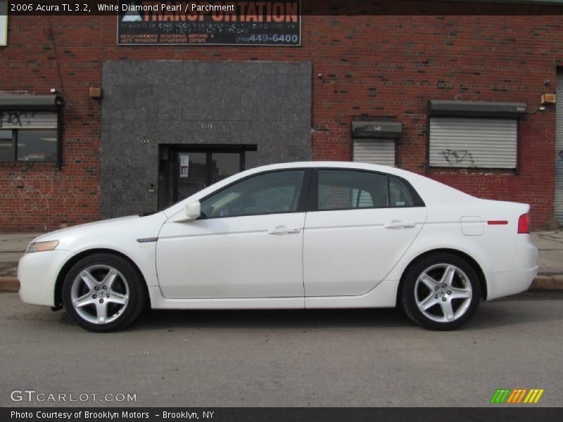 White Diamond Pearl / Parchment 2006 Acura TL 3.2