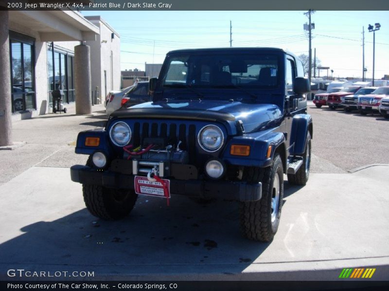 Patriot Blue / Dark Slate Gray 2003 Jeep Wrangler X 4x4