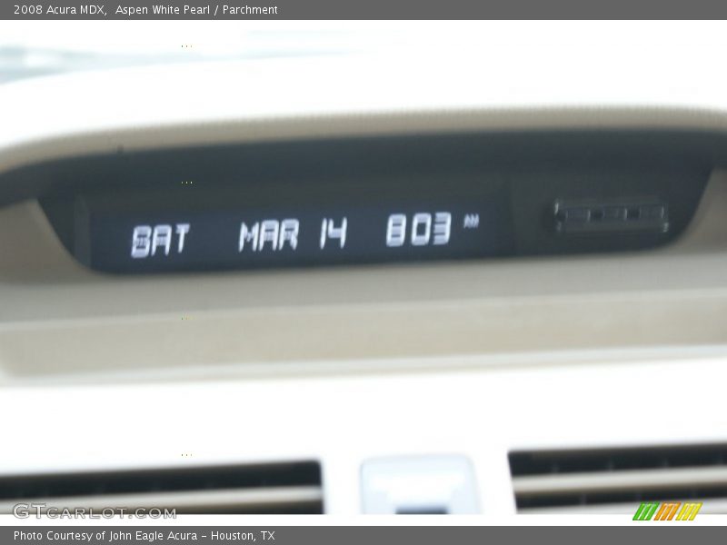 Aspen White Pearl / Parchment 2008 Acura MDX