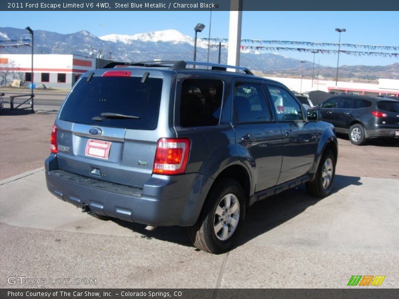 Steel Blue Metallic / Charcoal Black 2011 Ford Escape Limited V6 4WD