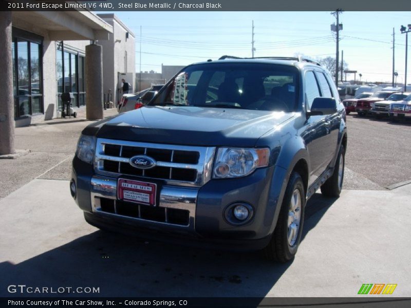 Steel Blue Metallic / Charcoal Black 2011 Ford Escape Limited V6 4WD
