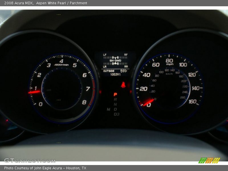 Aspen White Pearl / Parchment 2008 Acura MDX