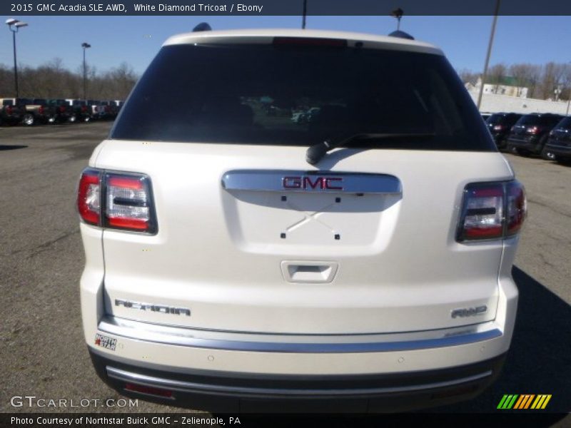 White Diamond Tricoat / Ebony 2015 GMC Acadia SLE AWD