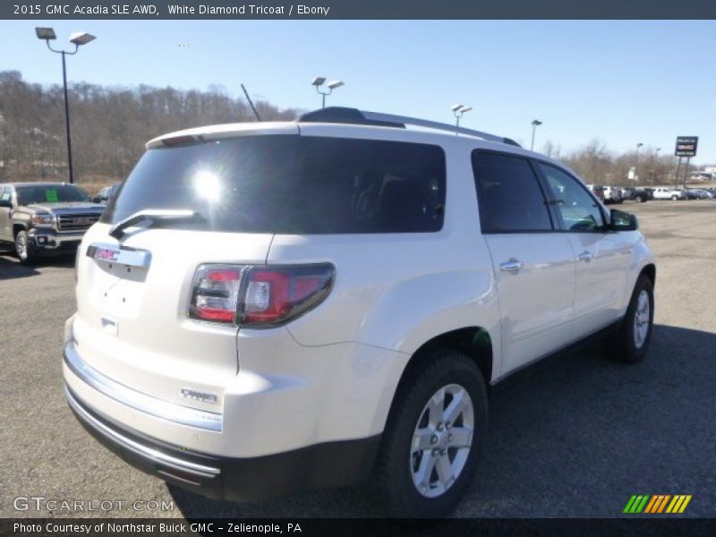 White Diamond Tricoat / Ebony 2015 GMC Acadia SLE AWD