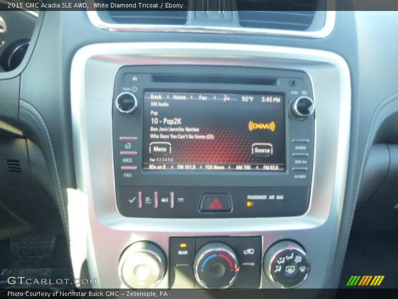 White Diamond Tricoat / Ebony 2015 GMC Acadia SLE AWD