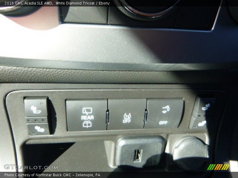 White Diamond Tricoat / Ebony 2015 GMC Acadia SLE AWD