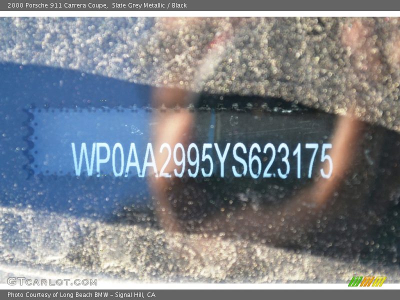Slate Grey Metallic / Black 2000 Porsche 911 Carrera Coupe