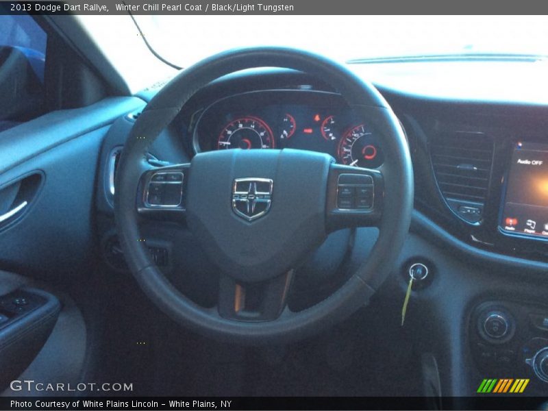 Winter Chill Pearl Coat / Black/Light Tungsten 2013 Dodge Dart Rallye