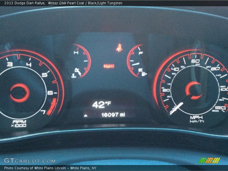 Winter Chill Pearl Coat / Black/Light Tungsten 2013 Dodge Dart Rallye