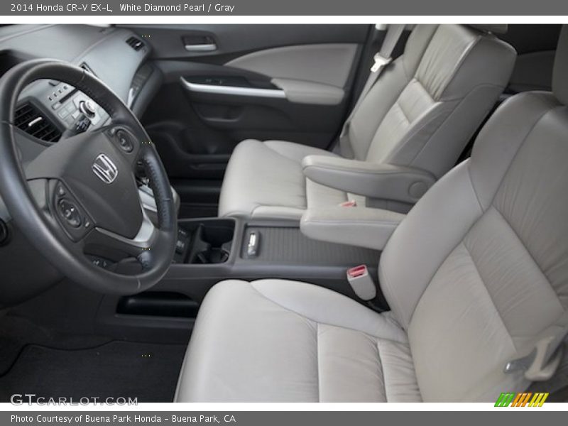 White Diamond Pearl / Gray 2014 Honda CR-V EX-L