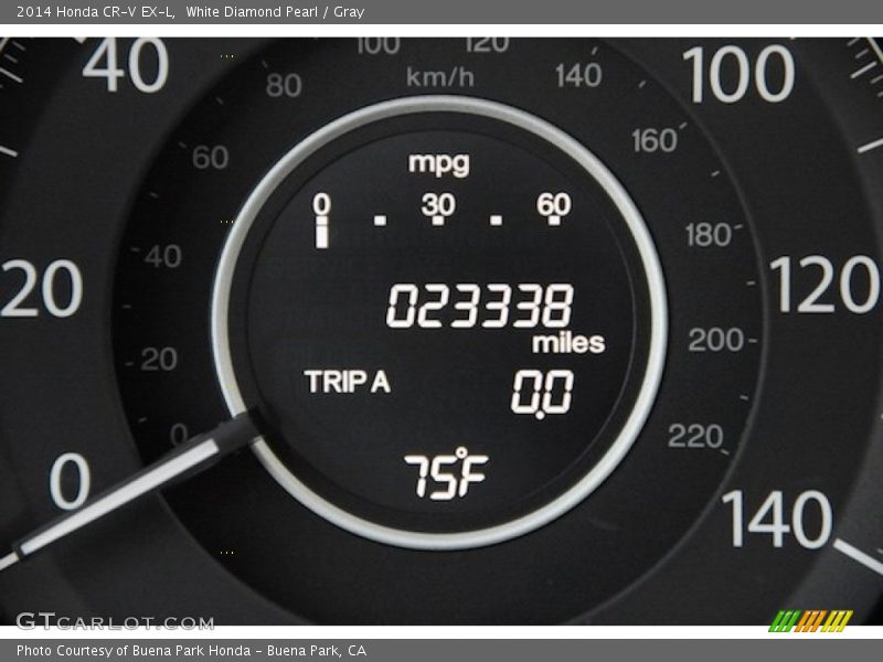 White Diamond Pearl / Gray 2014 Honda CR-V EX-L