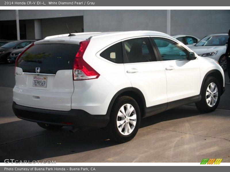 White Diamond Pearl / Gray 2014 Honda CR-V EX-L
