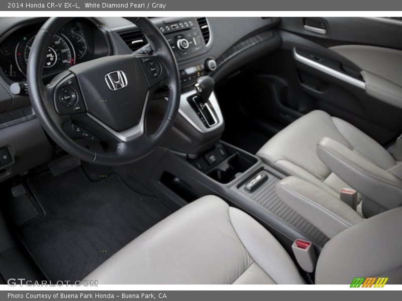 White Diamond Pearl / Gray 2014 Honda CR-V EX-L