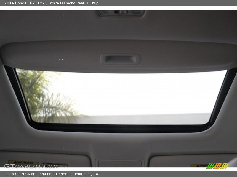 White Diamond Pearl / Gray 2014 Honda CR-V EX-L