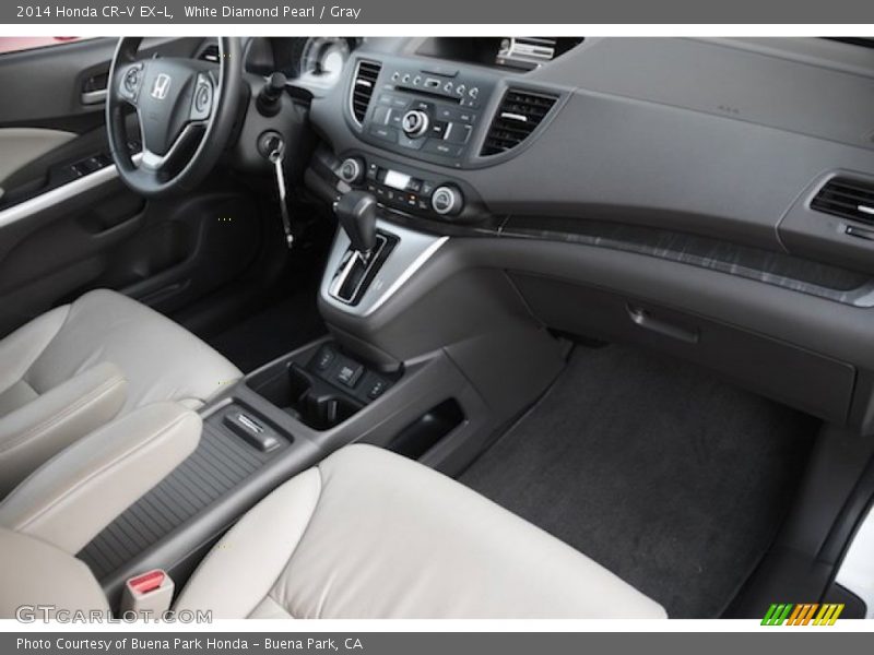 White Diamond Pearl / Gray 2014 Honda CR-V EX-L