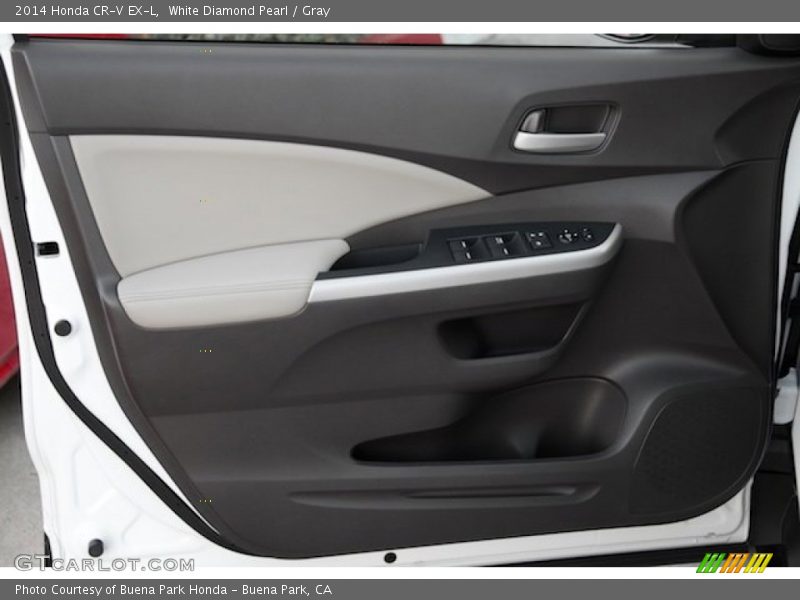 White Diamond Pearl / Gray 2014 Honda CR-V EX-L