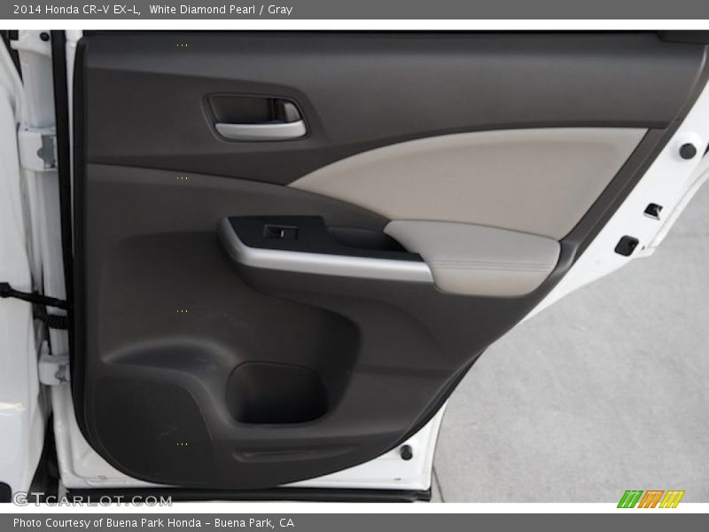 White Diamond Pearl / Gray 2014 Honda CR-V EX-L