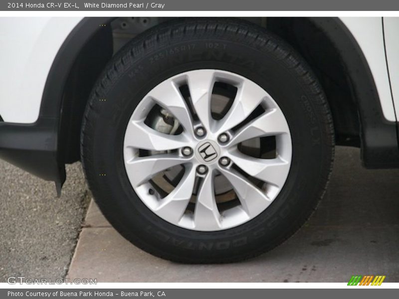 White Diamond Pearl / Gray 2014 Honda CR-V EX-L