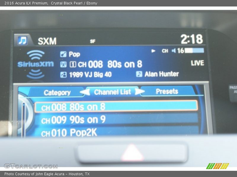 Crystal Black Pearl / Ebony 2016 Acura ILX Premium