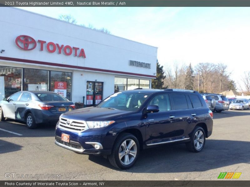 Nautical Blue Metallic / Ash 2013 Toyota Highlander Limited 4WD