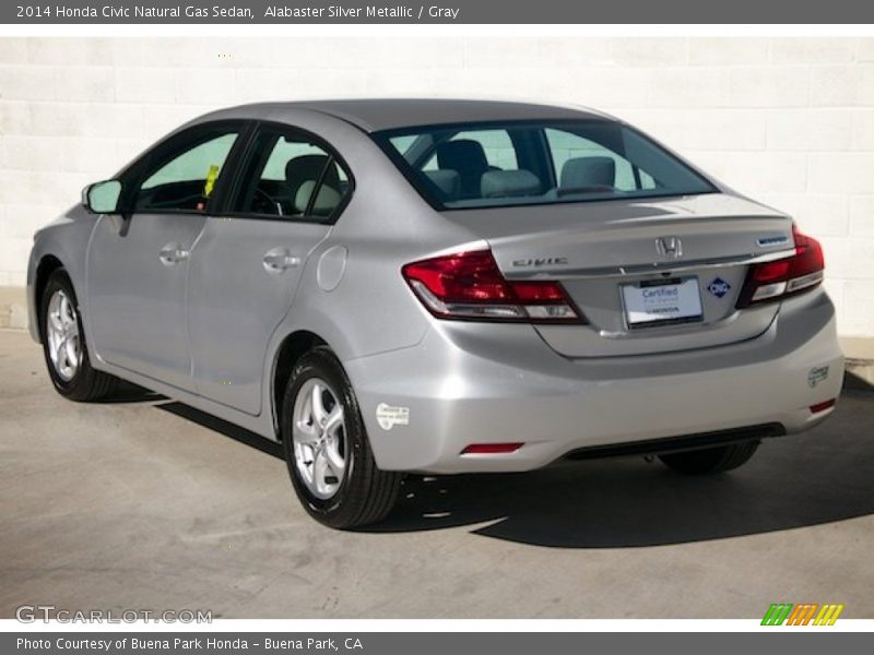 Alabaster Silver Metallic / Gray 2014 Honda Civic Natural Gas Sedan