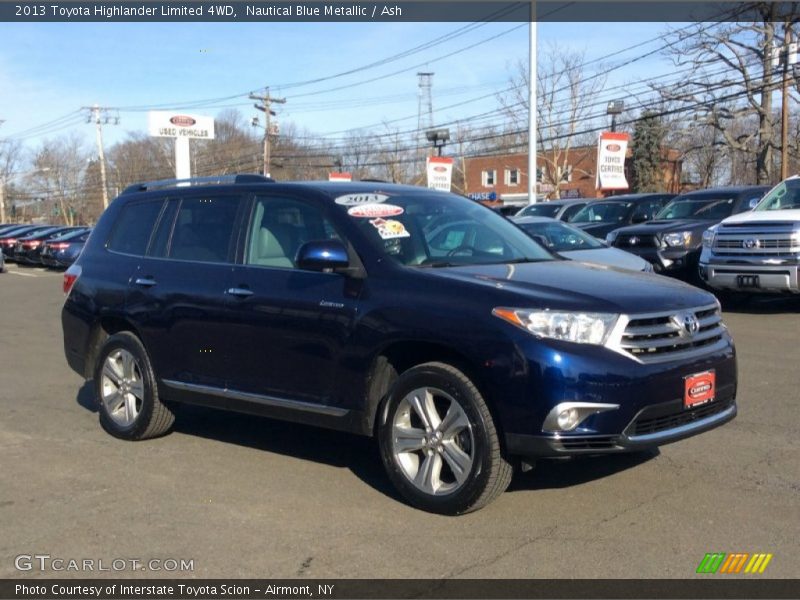 Nautical Blue Metallic / Ash 2013 Toyota Highlander Limited 4WD