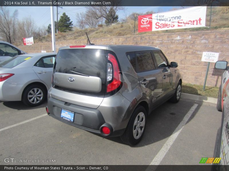 Titanium Gray / Black Diamond Woven Cloth 2014 Kia Soul 1.6