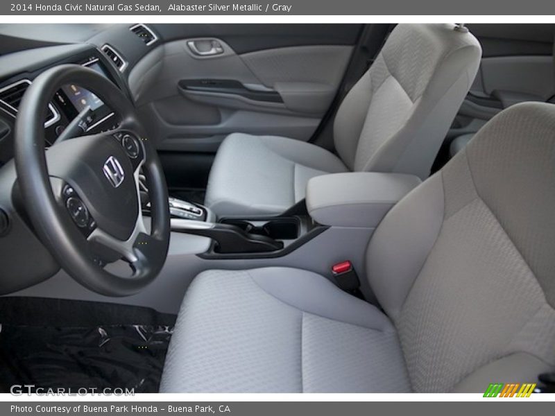 Alabaster Silver Metallic / Gray 2014 Honda Civic Natural Gas Sedan