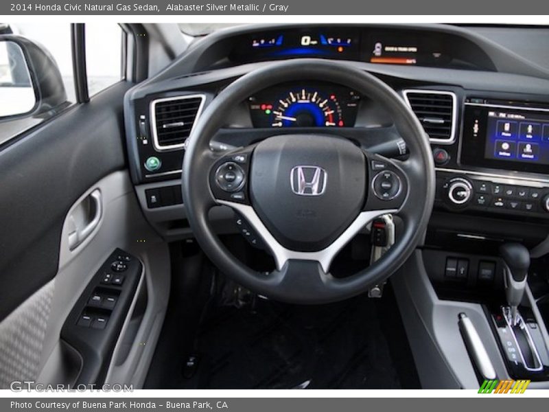 Alabaster Silver Metallic / Gray 2014 Honda Civic Natural Gas Sedan