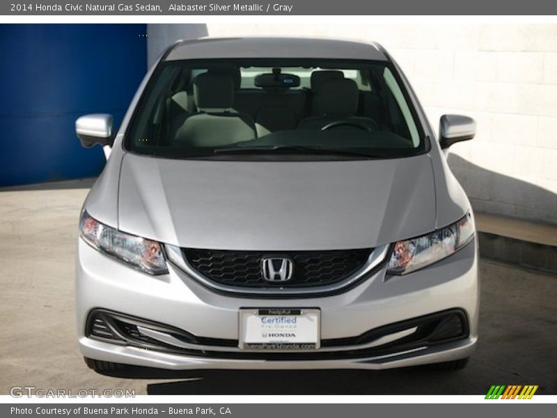 Alabaster Silver Metallic / Gray 2014 Honda Civic Natural Gas Sedan