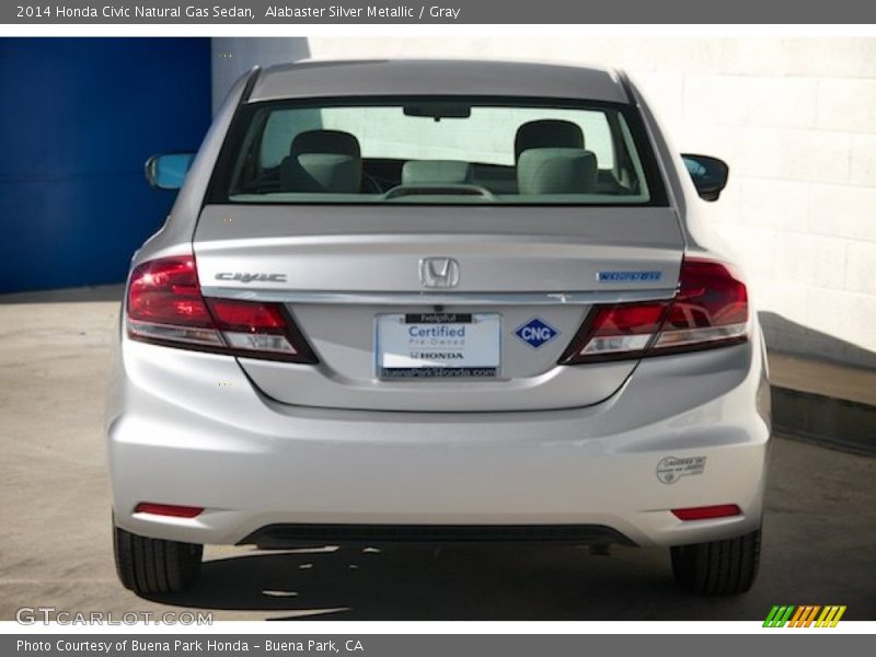 Alabaster Silver Metallic / Gray 2014 Honda Civic Natural Gas Sedan