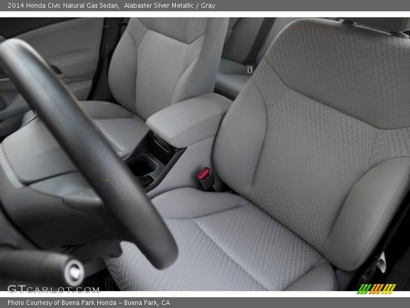Alabaster Silver Metallic / Gray 2014 Honda Civic Natural Gas Sedan
