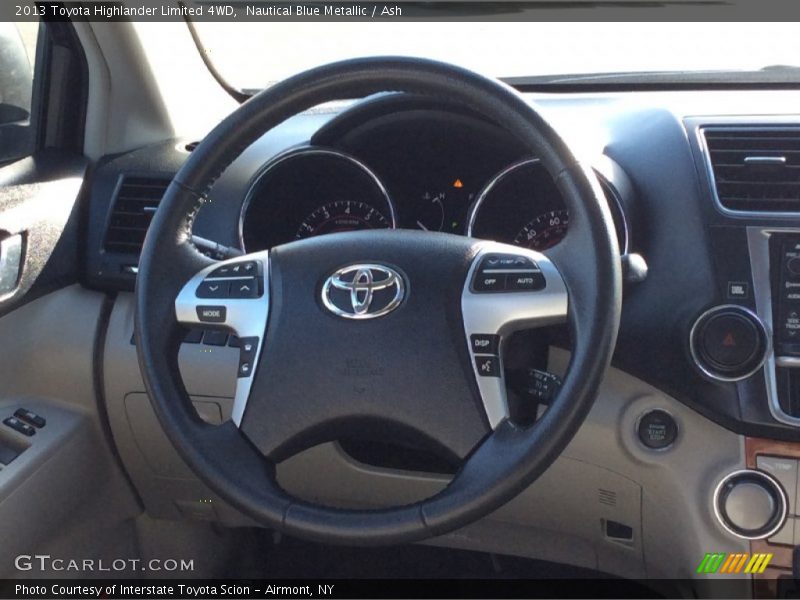 Nautical Blue Metallic / Ash 2013 Toyota Highlander Limited 4WD