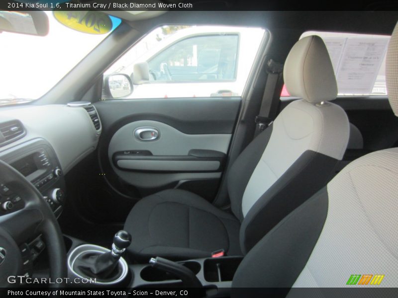 Titanium Gray / Black Diamond Woven Cloth 2014 Kia Soul 1.6