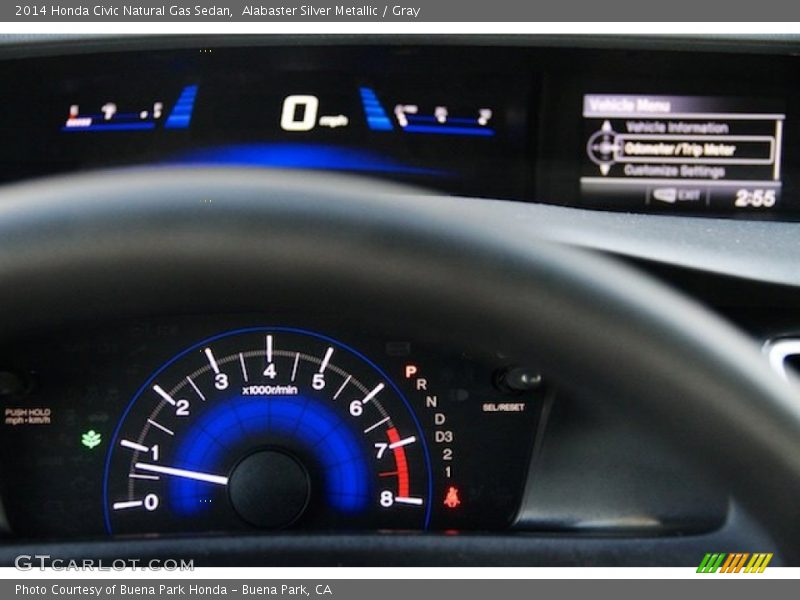 Alabaster Silver Metallic / Gray 2014 Honda Civic Natural Gas Sedan