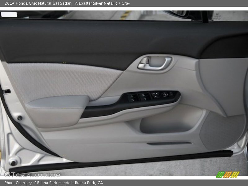 Alabaster Silver Metallic / Gray 2014 Honda Civic Natural Gas Sedan