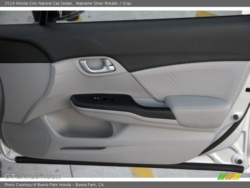 Alabaster Silver Metallic / Gray 2014 Honda Civic Natural Gas Sedan