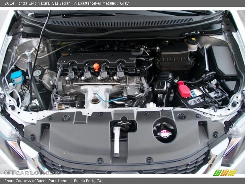 Alabaster Silver Metallic / Gray 2014 Honda Civic Natural Gas Sedan