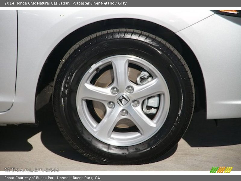 Alabaster Silver Metallic / Gray 2014 Honda Civic Natural Gas Sedan