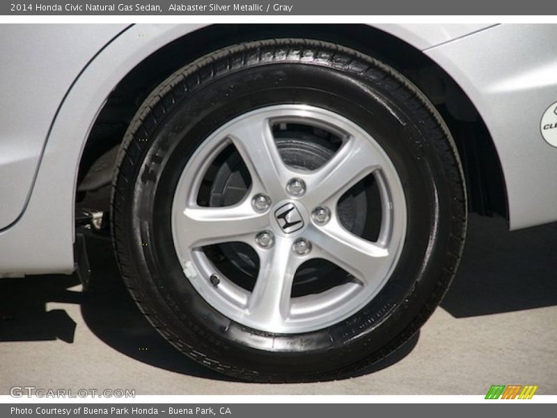 Alabaster Silver Metallic / Gray 2014 Honda Civic Natural Gas Sedan