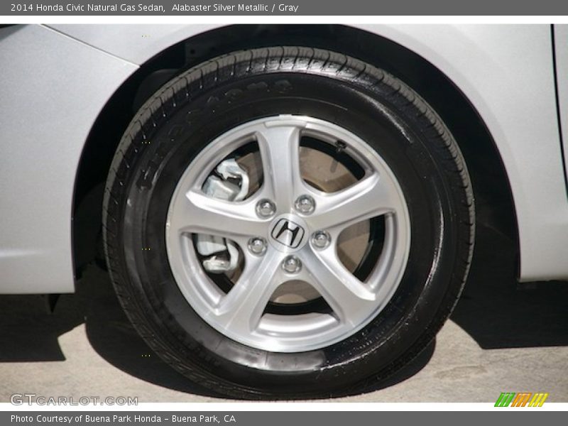 Alabaster Silver Metallic / Gray 2014 Honda Civic Natural Gas Sedan