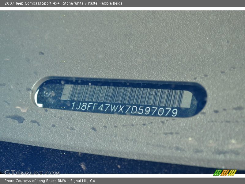 Stone White / Pastel Pebble Beige 2007 Jeep Compass Sport 4x4