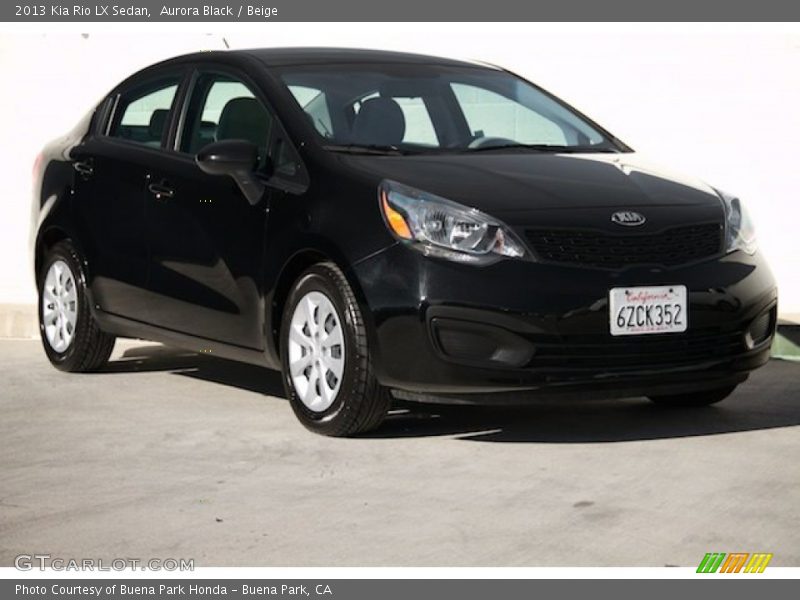 Aurora Black / Beige 2013 Kia Rio LX Sedan