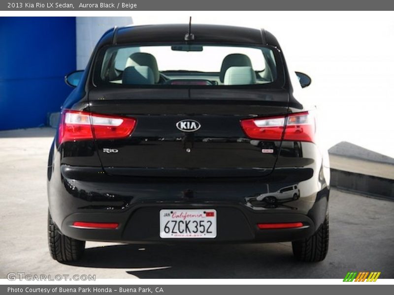 Aurora Black / Beige 2013 Kia Rio LX Sedan
