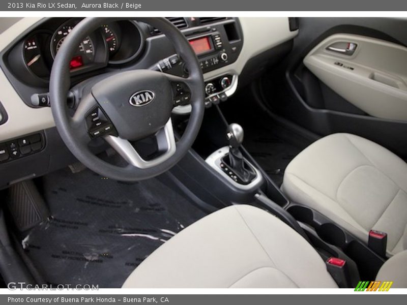Aurora Black / Beige 2013 Kia Rio LX Sedan