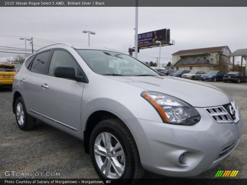 Brilliant Silver / Black 2015 Nissan Rogue Select S AWD