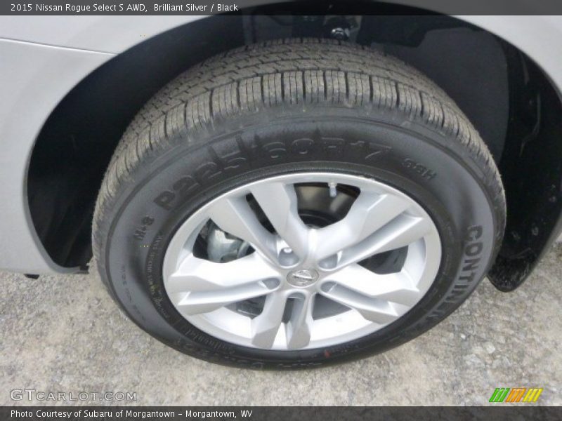 Brilliant Silver / Black 2015 Nissan Rogue Select S AWD