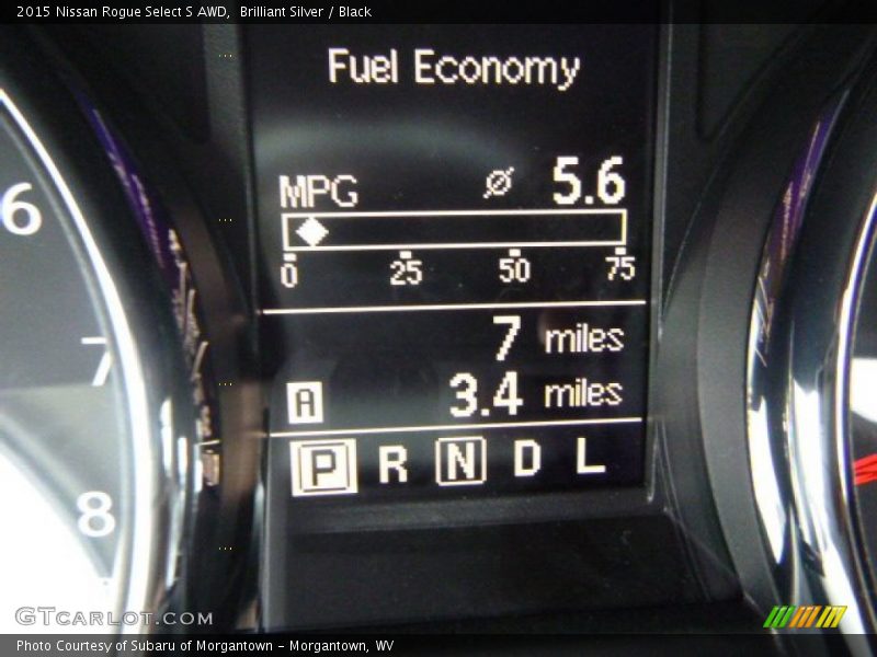 Brilliant Silver / Black 2015 Nissan Rogue Select S AWD